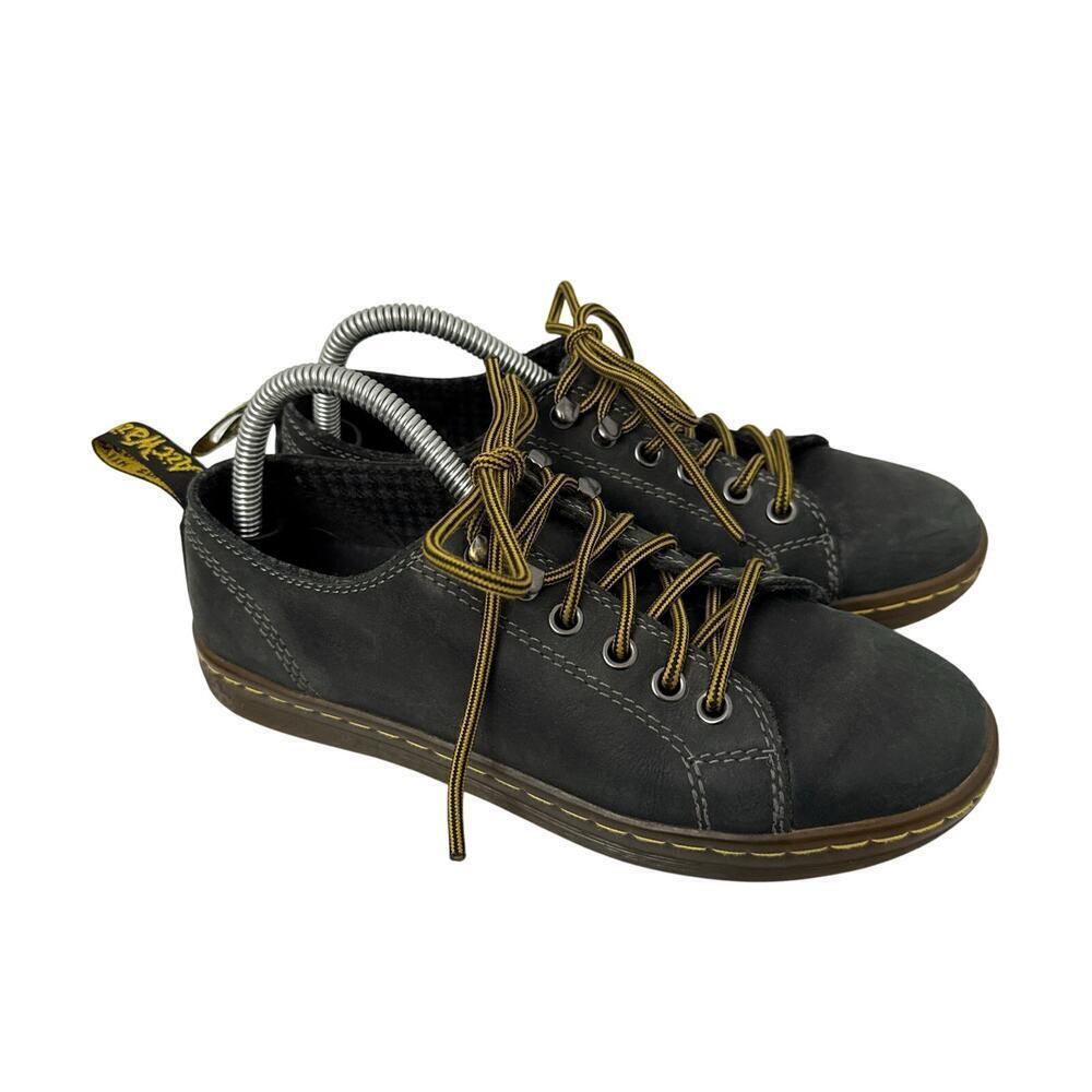 Dr Martens Womens Size 6 Black Leather Samira Lace Up Low Top Shoes
